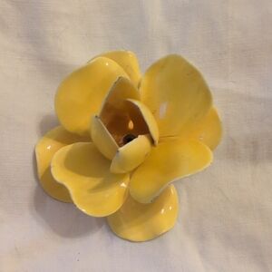 Elegant Yellow Floral Brooch